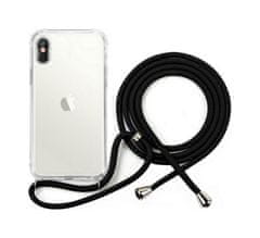 TopQ Kryt iPhone XS silikón so šnúrkou priehľadný 49398