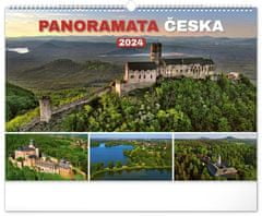 Kalendár 2024 nástenný: Panoramata Česka, 48 × 33 cm
