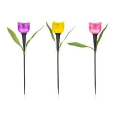 ACTIVER Lampa solárna tulipán 30,5 cm, assort, súprava 8 ks