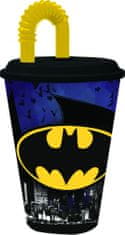 Stor Plastový pohár so slamkou BATMAN