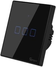 Sonoff Chytrý vypínač WiFi + RF 433 T3 EU TX (3-channels) čierna