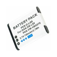 BRAUN Batéria PENTAX D-Li88 (BDP-PLI88, 740mAh)