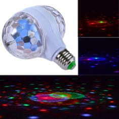 Retoo RGB žiarovka otočná LED disko guľa silná XL