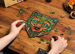 Puzzler Magic Wood Farebné drevené puzzle českej výroby: Múdry medveď
