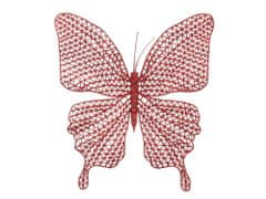 LAALU Motýľ na klipe červený 20 x 19,5 cm