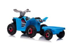 Lean-toys Modrá batériová štvorkolka XMX630T s prívesom