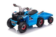 Lean-toys Modrá batériová štvorkolka XMX630T s prívesom