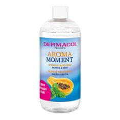 Dermacol Náhradná náplň tekutého mydla na ruky Papája a mäta Aroma Moment (Tropical Liquid Soap) 500 ml