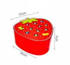 Iso Trade ISO Drevená magnetická hra Lovenie červíkov jahoda