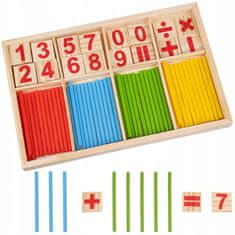 Kruzzel  22447 Montessori Drevená vzdelávacia hra s číslami