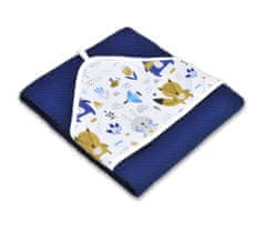 Inny Kúpacia súprava uterák s kapucňou a 2 malé uteráky modrý medveď midnight blue - RKK-Z3-WL-BB