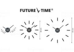 Future Time Dizajnové nalepovacie hodiny FT9400BK Modular black 40cm