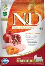 N&D PUMPKIN Dog GF Chicken & Pomegranate Adult Mini 7 kg