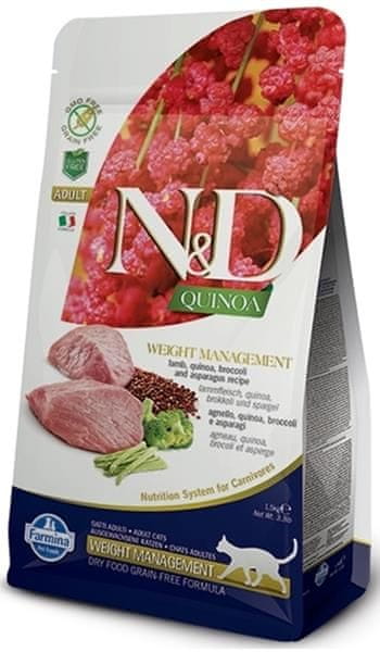N&D QUINOA Cat GF Weight Management, Lamb & Broccoli Adult 300 g