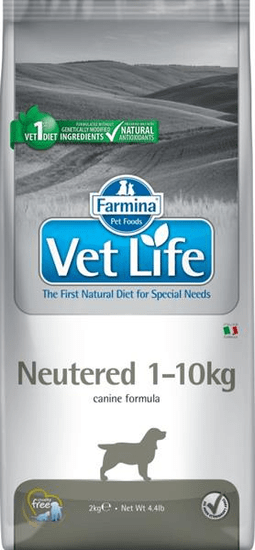 Vet Life Natural Canine Dry Neutered 1-10kg 2 kg