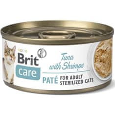 Brit Konzerva Care Cat Sterilized Tuna Paté with Shrimps - 70 g