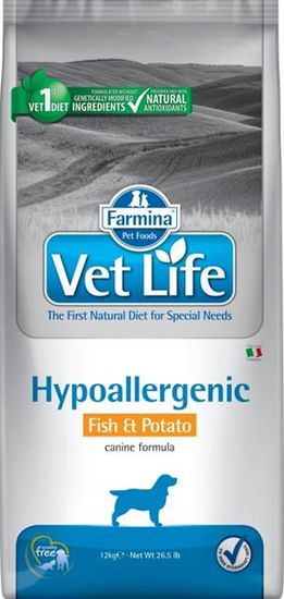 Vet Life Natural Canine Dry Hypoallergenic Fish & Potato 12 kg