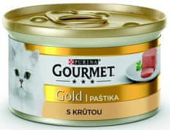 Purina Gourmet Gold konz. mačka pastu. jemná morka 85g
