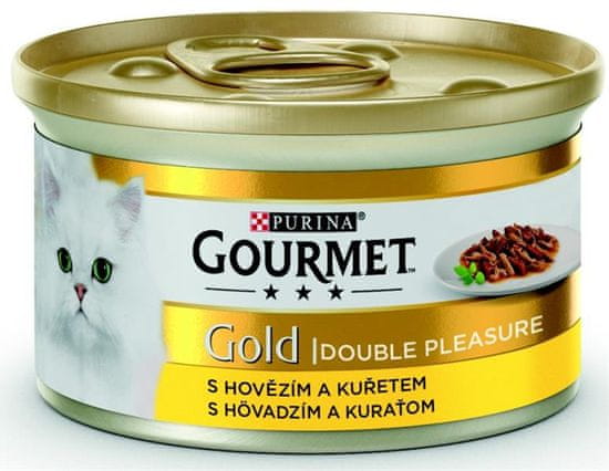 Purina Gourmet Gold cat konz.-s hovädzím a kuraťom 85 g
