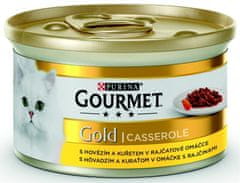 Purina Gourmet Gold konz. mačka pašt.hov.a kura v rajč.om.85g