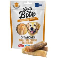 Brit DOG Let's Bite Chewbones. Raw hide and cod fish skin roulade 135 g