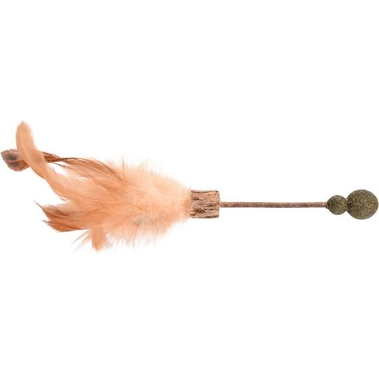 Flamingo Hračka cat matatabi tyčka perie/loptička 25x2cm