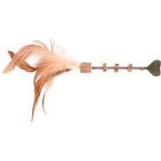 Flamingo Hračka cat matatabi tyčka perie/srdce 20x3cm