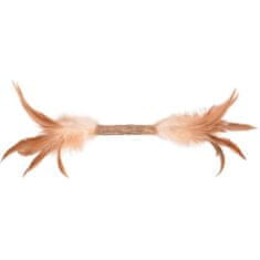 Flamingo Hračka cat matatabi tyčka s perím 30x1,5cm