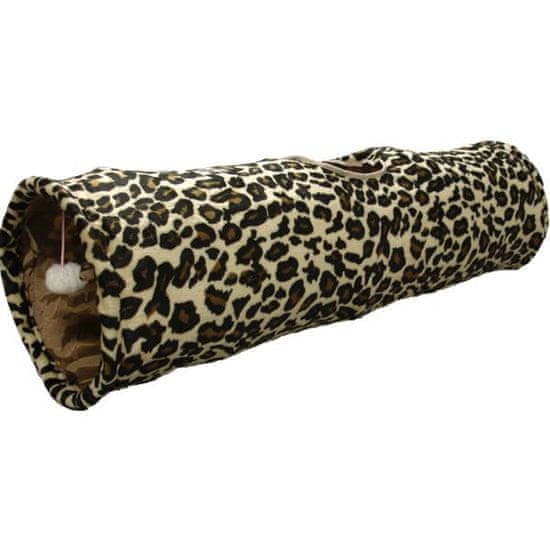 Flamingo Tunel textilný pre mačky 90x25cm leopard