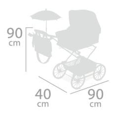 DeCuevas 82045 skladací kočík pre bábiky Reborn s slnečníkom a príslušenstvom preukázané 2022 - 90 cm