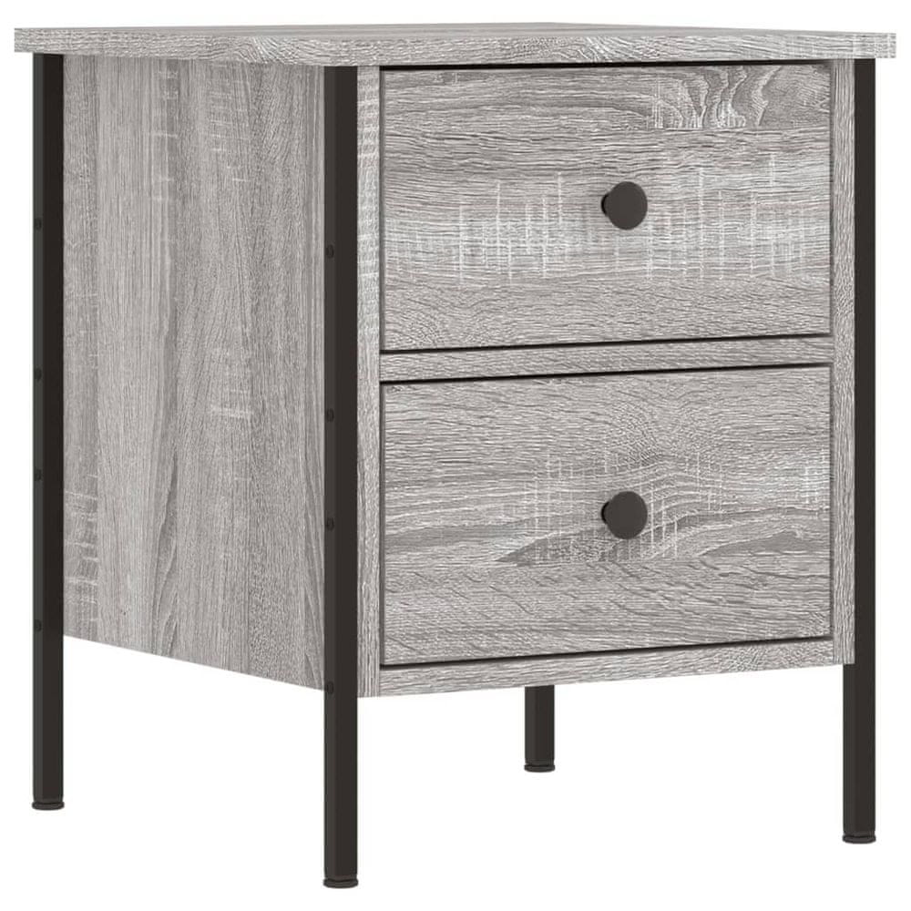 Vidaxl Nočný stolík sivý sonoma 40x42x50 cm spracované drevo