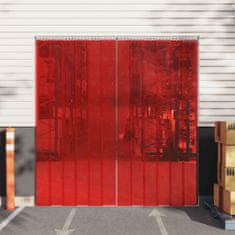 Petromila vidaXL Záves do dverí červený 200 mm x 1,6 mm 50 m PVC