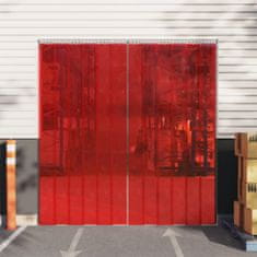 Petromila vidaXL Záves do dverí červený 300 mm x 2,6 mm 10 m PVC