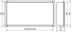 Mexen X-wall-nr modul pre vstavanie do steny 75x30 cm, biela (1921753010)