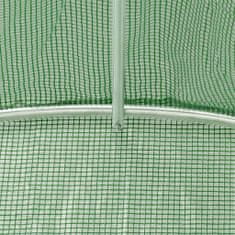 Vidaxl Fóliovník s oceľovým rámom zelený 70 m² 14x5x2,3 m