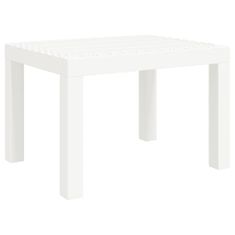 Vidaxl Záhradný stolík biely 59x47x40 cm PP