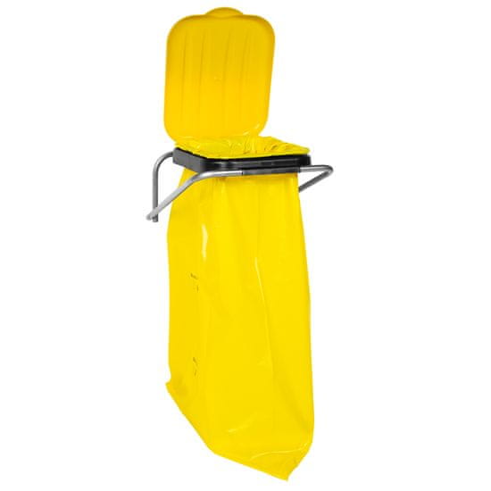 shumee Žltý nástenný závesný držiak na triedenie odpadu - 120L vrecia