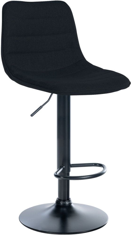 BHM Germany Barová stolička Lex, textil, čierny podstavec / čierna