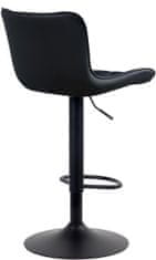 Barové stoličky Emma (SET 2 ks), syntetická koža, čierna