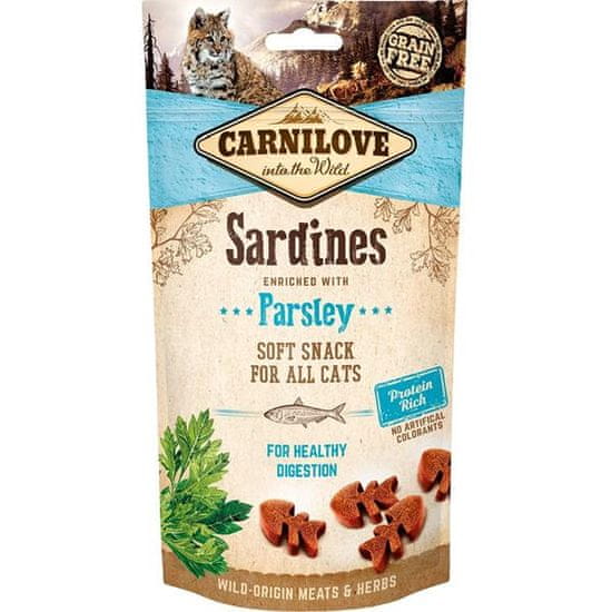 Carnilove Cat Semi Moist Snack Sardine je obsadený Parsley 50 g