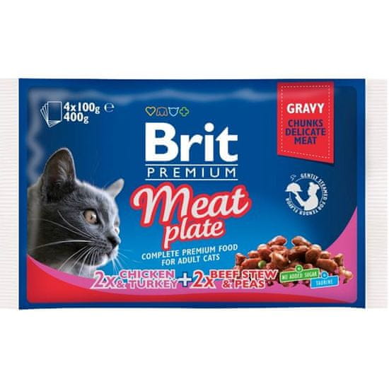 Brit Premium Cat vreciek. Meat Plate 4x100 g