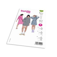 Burda Strih Burda 5851 - Mikinové šaty s kapucňou, tričkové šaty