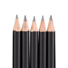 Northix 5x nezaostrené ceruzky - čierne 