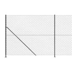 Vidaxl Drôtený plot s prírubou antracitový 2x25 m