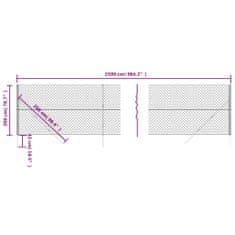 Vidaxl Drôtený plot antracitový 2x25 m