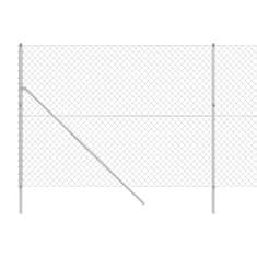 Vidaxl Drôtený plot strieborný 1,4x25 m