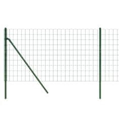 Vidaxl Drôtený plot zelený 1,1x10 m pozinkovaná oceľ