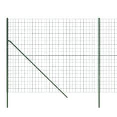 Vidaxl Drôtený plot zelený 1,6x10 m pozinkovaná oceľ