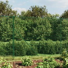 Vidaxl Drôtený plot s kotviacimi hrotmi zelený 2x25 m