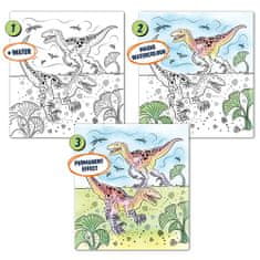 Dino World Omaľovánka , Watercolouring Book, so štetcom